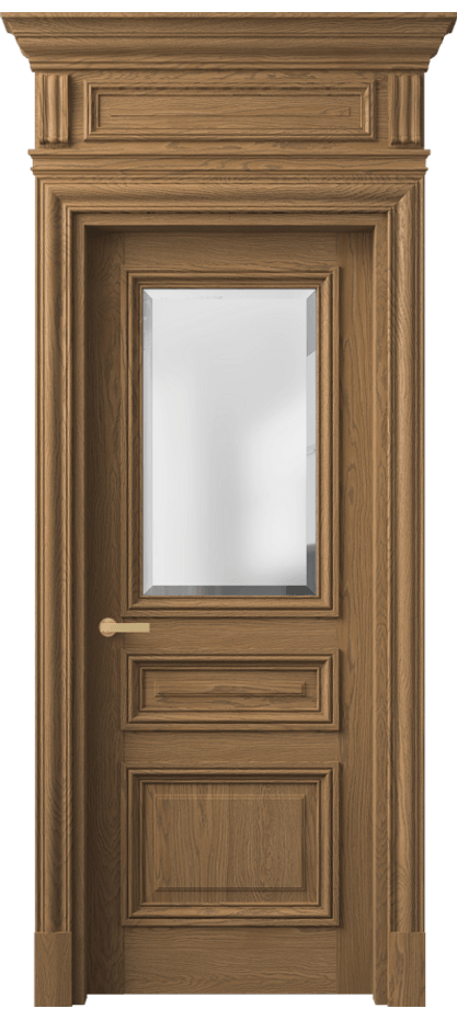 Межкомнатная дверь Антик 7304 Дуб мускатный матовый Сатинированное стекло с фацетом Цена 291440 ₽ | Volhovec