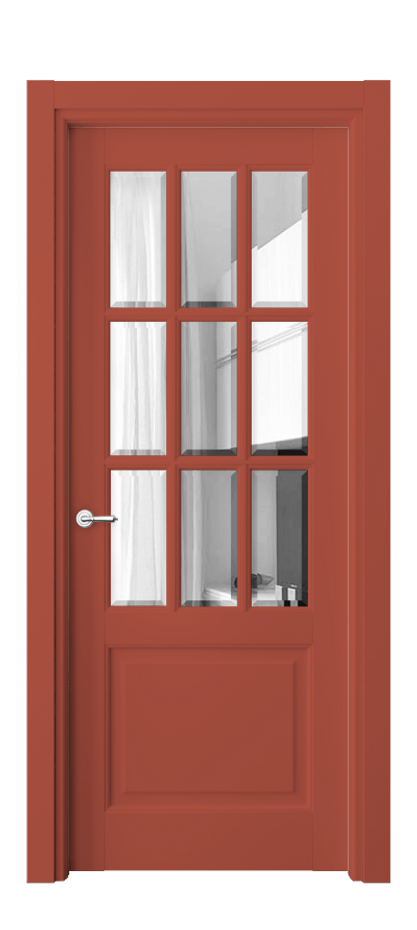 Межкомнатная дверь Тоскана Грильято 6312 Матовый белоснежный Прозрачное стекло с фацетом Цена 1014800 AMD | Volhovec