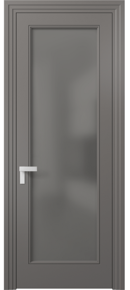 Межкомнатная дверь Рокка 8300 Матовый классический серый Сатинированное серое стекло, триплекс Цена 82899 ₽ | Volhovec