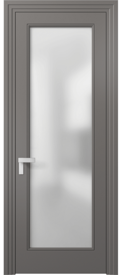 Межкомнатная дверь Рокка 8300 Матовый классический серый Сатинированное стекло Цена 82899 ₽ | Volhovec