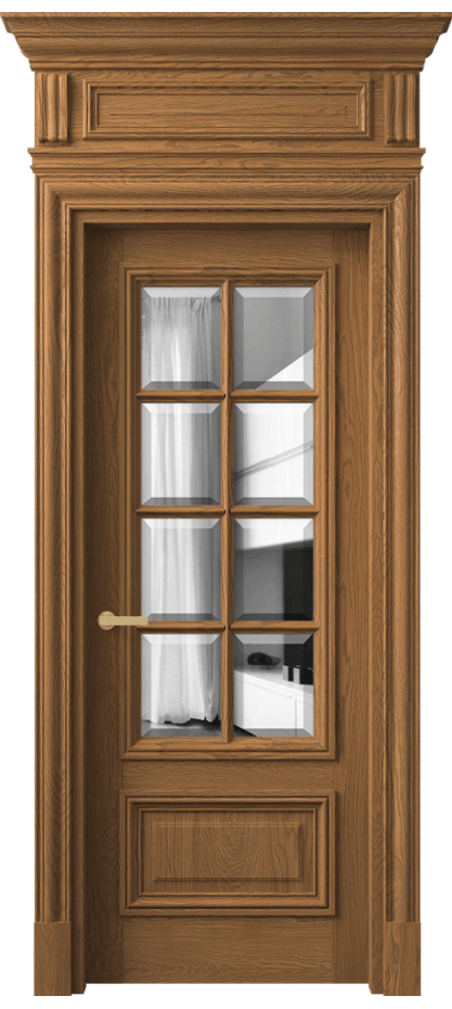 Межкомнатная дверь Антик 7316 Дуб пряный матовый Двустороннее зеркало с фацетом, триплекс Цена 325760 ₽ | Volhovec