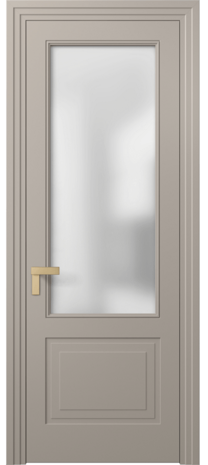 Межкомнатная дверь Рокка 8352 Матовый бисквитный Сатинированное стекло Цена 99480 ₽ | Volhovec