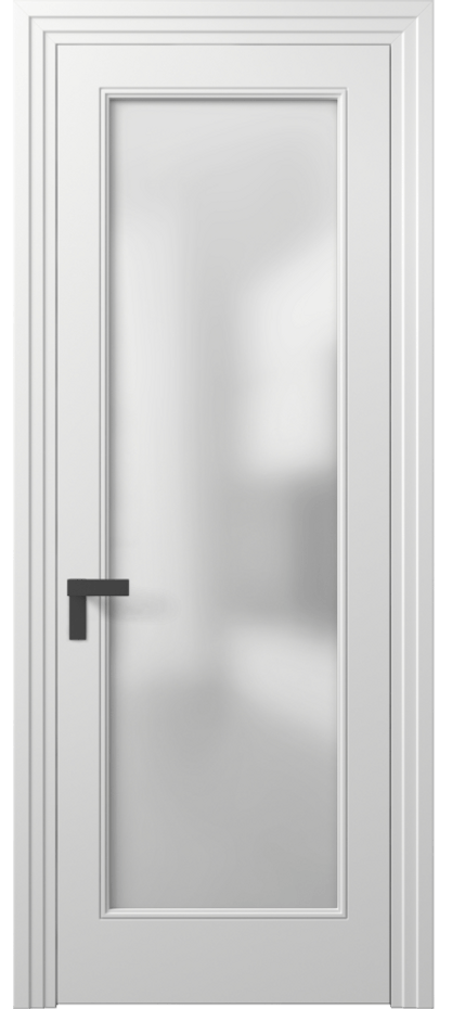 Межкомнатная дверь Рокка 8300 Матовый белоснежный Сатинированное стекло Цена 91190 ₽ | Volhovec