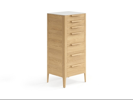 Мебель Комод Пьега 7 ящиков. Цвет Дуб соломенный матовый. Материал Массив дуба матовый. Коллекция Комод Пьега 7 ящиков. Картинка.