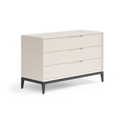 Комод Velvet 3 ящика Матовый бежево-серый