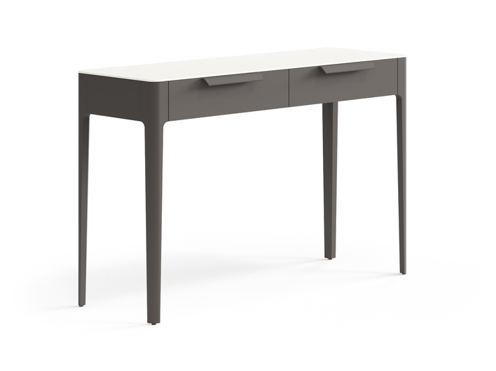 Мебель Консоль Пьега 2 ящика. Цвет Матовый антрацит. Материал Гладкая эмаль. Коллекция Консоль Пьега 2 ящика. Фото. Мебель Консоль Пьега 2 ящика. Цвет Матовый антрацит. Материал Гладкая эмаль. Коллекция Консоль Пьега 2 ящика. Картинка.