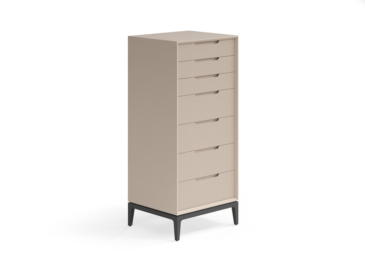 Мебель Комод Вельвет 7 ящиков. Цвет Матовый бисквитный. Материал Гладкая эмаль. Коллекция Комод Вельвет 7 ящиков. Картинка.