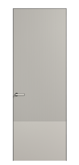 Дверь межкомнатная 8203 МОС. Цвет Матовый облачно-серый. Материал Гладкая эмаль. Коллекция Вельвет. Картинка.