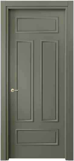 Дверь межкомнатная 8143 МОТ. Цвет Матовый оливковый тёмный. Материал Гладкая эмаль. Коллекция Париж. Картинка.
