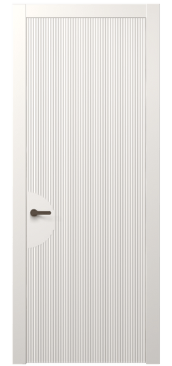 Дверь межкомнатная 8624 МПБЛ. Цвет Матовый пудровый белый. Материал Гладкая эмаль. Коллекция Дюна. Картинка.