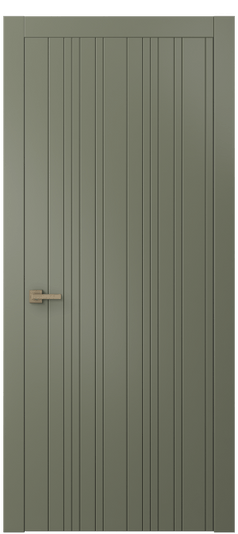 Дверь межкомнатная 8051 МОТ. Цвет Матовый оливковый тёмный. Материал Гладкая эмаль. Коллекция Линия. Картинка.