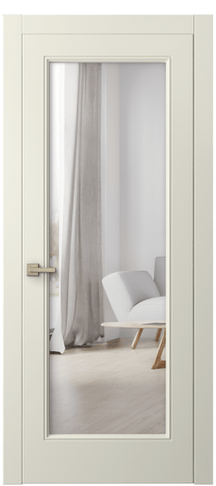 Дверь межкомнатная 8300 ММБ-ЗЕР. Цвет Матовый молочно-белый. Материал Гладкая эмаль. Коллекция Линия. Картинка.