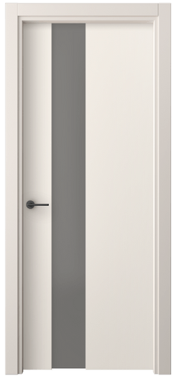 Дверь межкомнатная 4224 ПЭКБ СЕР САТ. Цвет ПЭТ кремово-белый. Материал ПЭТ. Коллекция Фридом. Картинка.