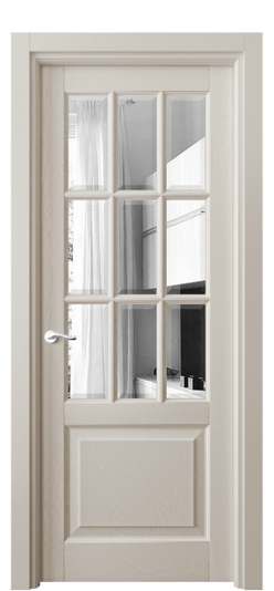 Дверь межкомнатная 0748 ДСБЖ ЗЕР-Ф. Цвет Дуб светло-бежевый. Материал Массив дуба эмаль. Коллекция Лигнум. Картинка.