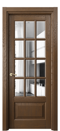 Дверь межкомнатная 0728 ДКР.Б ЗЕР-Ф. Цвет Дуб королевский брашированный. Материал Массив дуба брашированный. Коллекция Лигнум. Картинка.