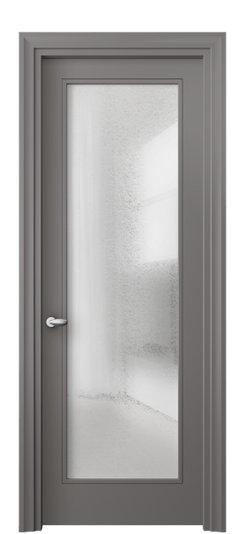 Дверь межкомнатная 8502 МКЛС ЛЕД. Цвет Матовый классический серый. Материал Гладкая эмаль. Коллекция Эссе. Картинка.