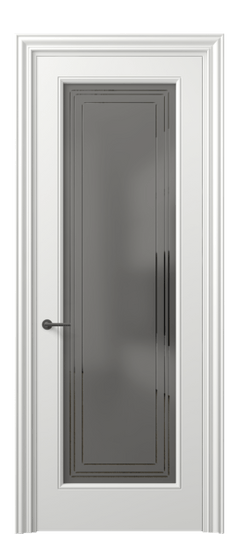 Дверь межкомнатная 8400 МССР СЕР САТ ГРА. Цвет Матовый светло-серый. Материал Гладкая эмаль. Коллекция Маскот. Картинка.
