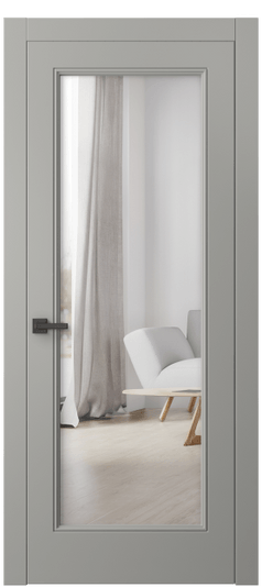 Дверь межкомнатная 8300 МНСР-ЗЕР. Цвет Матовый нейтральный серый. Материал Гладкая эмаль. Коллекция Линия. Картинка.