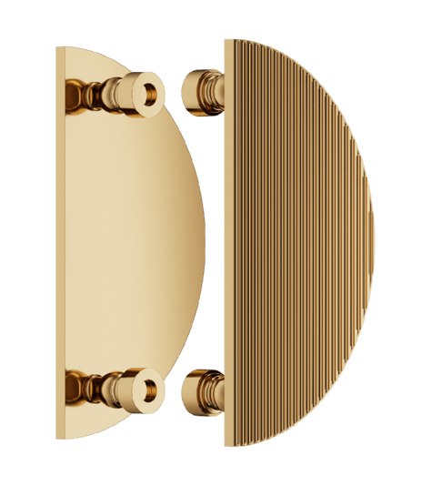 Ручки для дверей Ручка дверная Элеонора Курво. Цвет Полированное золото PVD. Коллекция Элеонора Курво. Картинка.