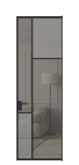 АЛПЛ041.11 ЧРН Серый сатин матовое + Серый прозрачное