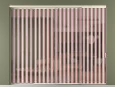 Перегородка Формато внутри проёма 4 створки с синхронным механизмом