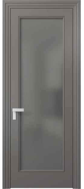 Дверь межкомнатная 8300 МКЛС Серый сатин. Цвет Матовый классический серый. Материал Гладкая эмаль. Коллекция Рокка. Картинка.